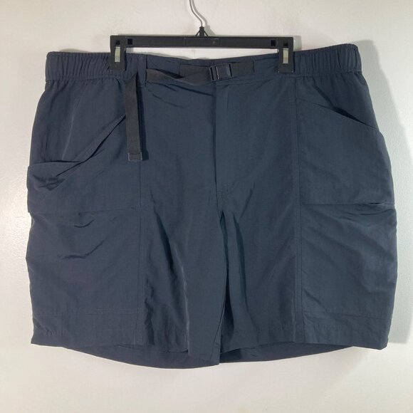 Mens Eddie Bauer Nylon Performance Shorts Black 2XL Nylon 6 pockets - Picture 1 of 11